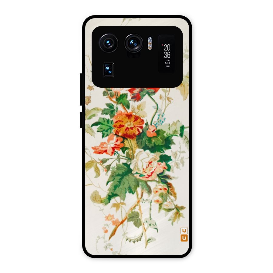 Summer Floral Metal Back Case for Mi 11 Ultra