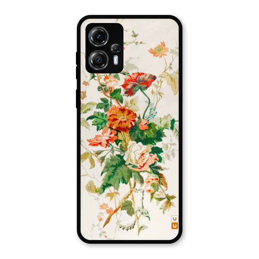 Summer Floral Metal Back Case for Moto G13
