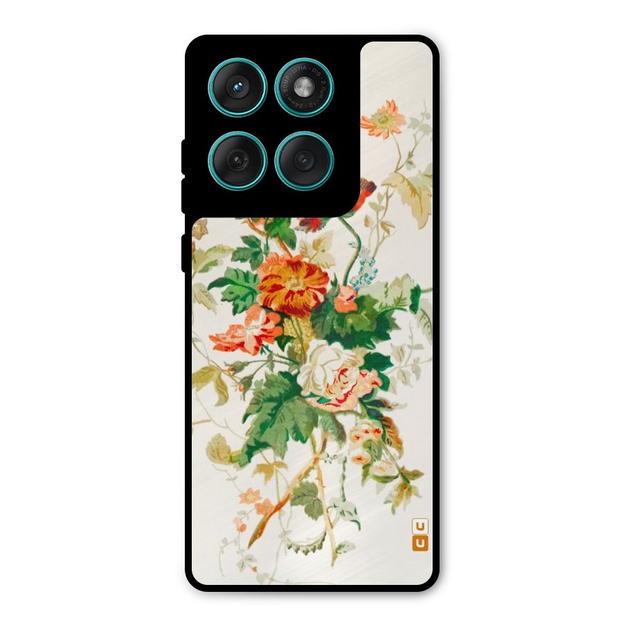 Summer Floral Metal Back Case for Motorola Edge 60 Fusion