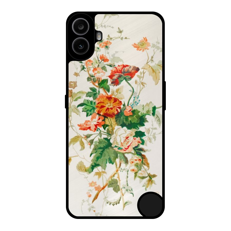 Summer Floral Metal Back Case for Nothing CMF Phone 1