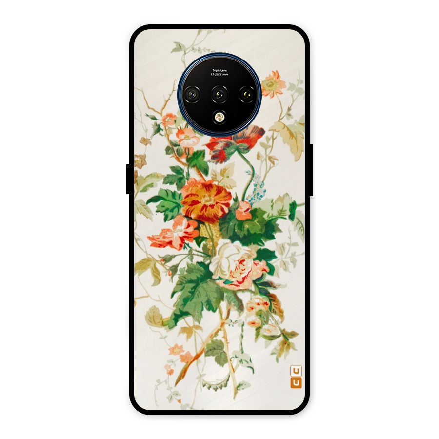 Summer Floral Metal Back Case for OnePlus 7T