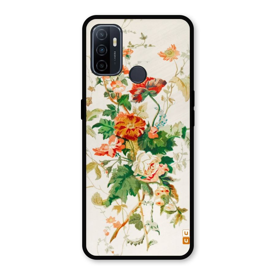 Summer Floral Metal Back Case for Oppo A53