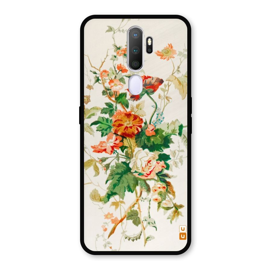 Summer Floral Metal Back Case for Oppo A9 (2020)
