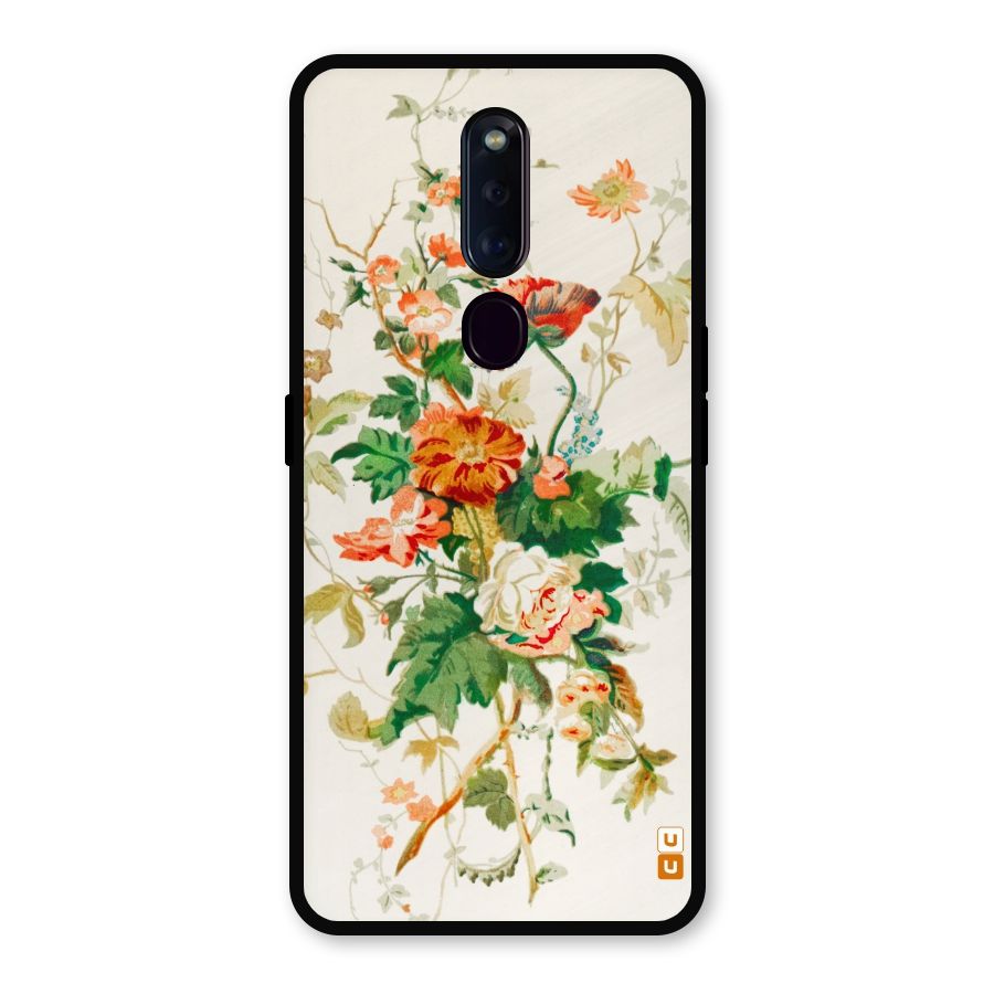 Summer Floral Metal Back Case for Oppo F11 Pro