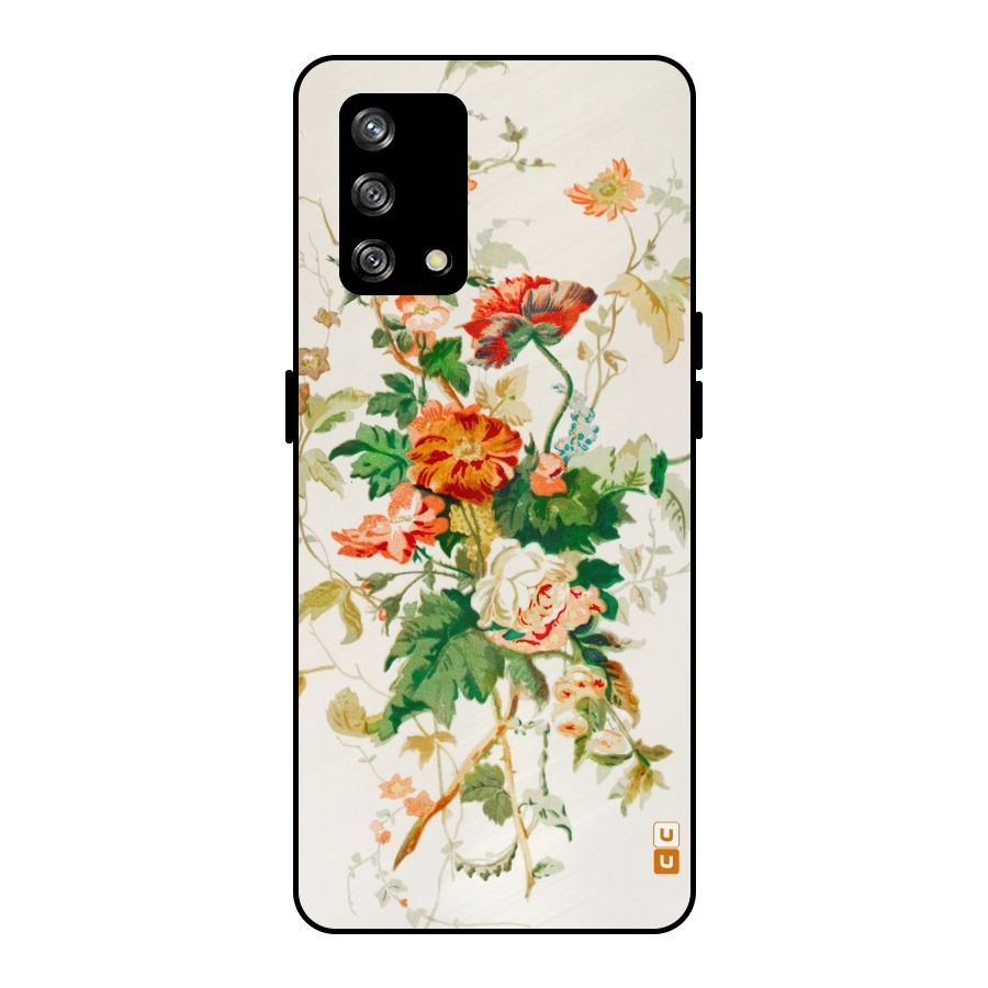 Summer Floral Metal Back Case for Oppo F19
