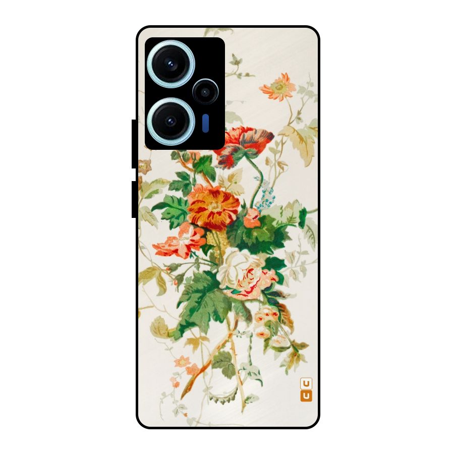 Summer Floral Metal Back Case for Poco F5