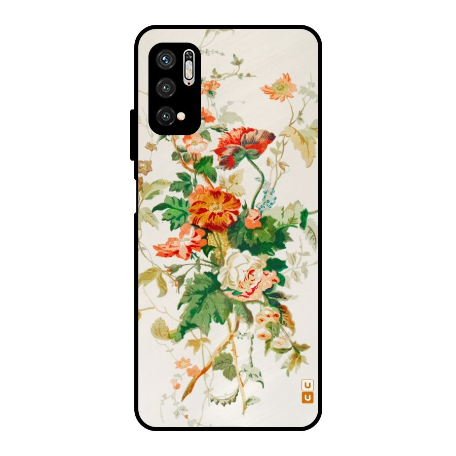 Summer Floral Metal Back Case for Poco M3 Pro 5G