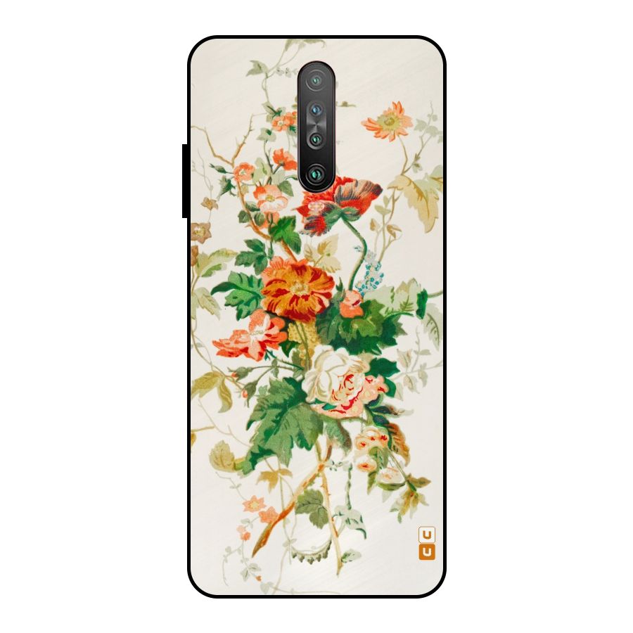 Summer Floral Metal Back Case for Poco X2