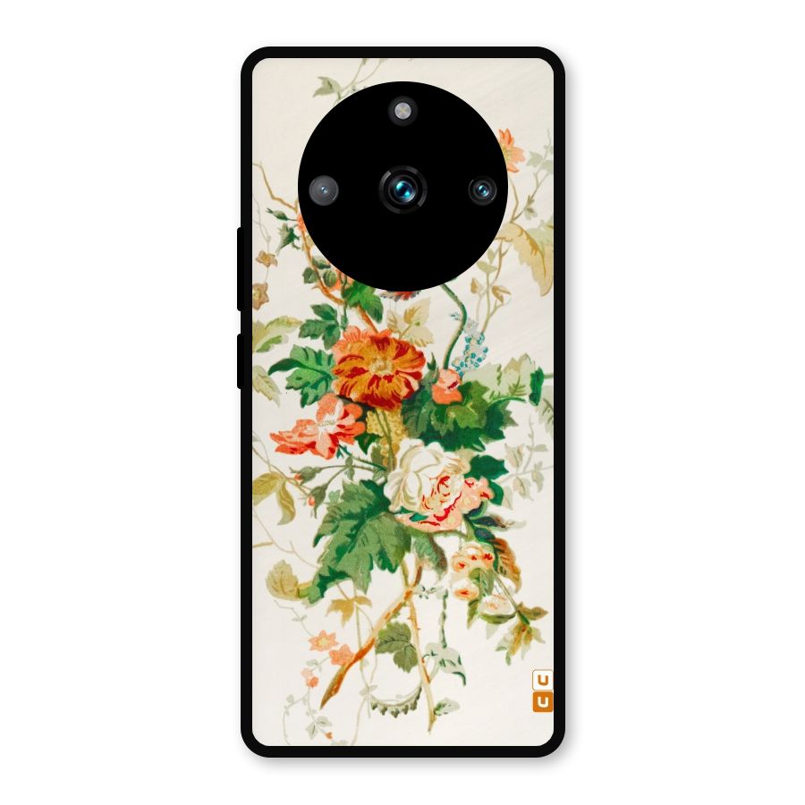 Summer Floral Metal Back Case for Realme 11 Pro Plus