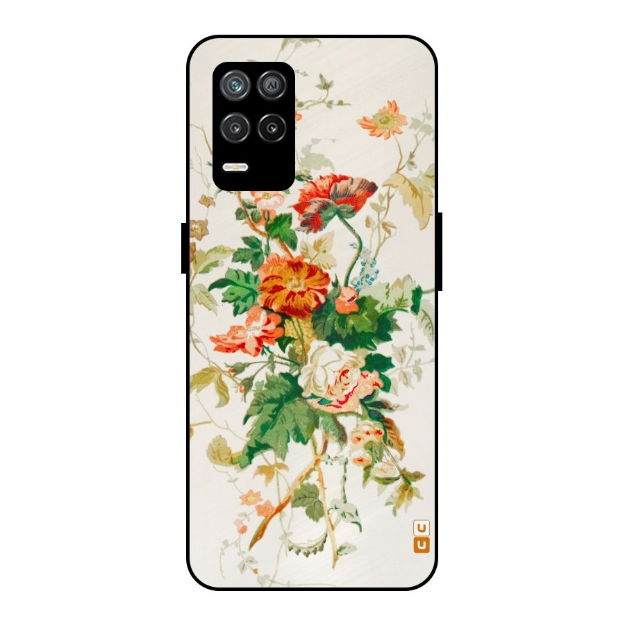 Summer Floral Metal Back Case for Realme 8s 5G