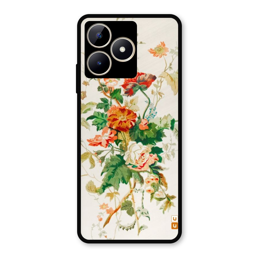 Summer Floral Metal Back Case for Realme C53
