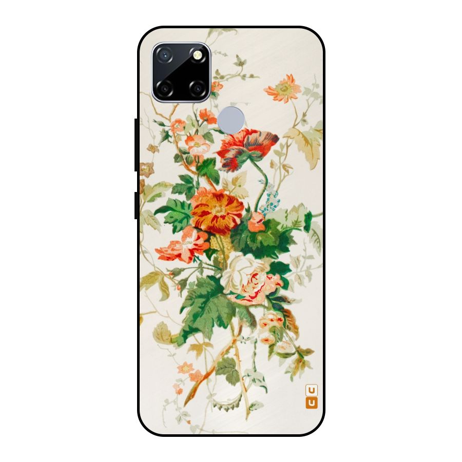 Summer Floral Metal Back Case for Realme Narzo 20