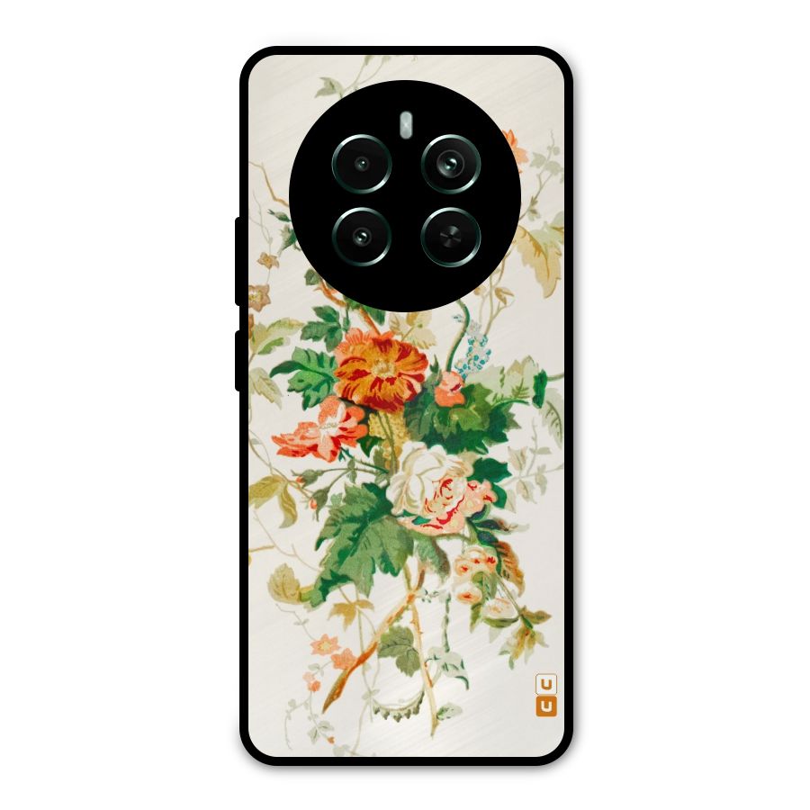 Summer Floral Metal Back Case for Realme Narzo 70 Pro