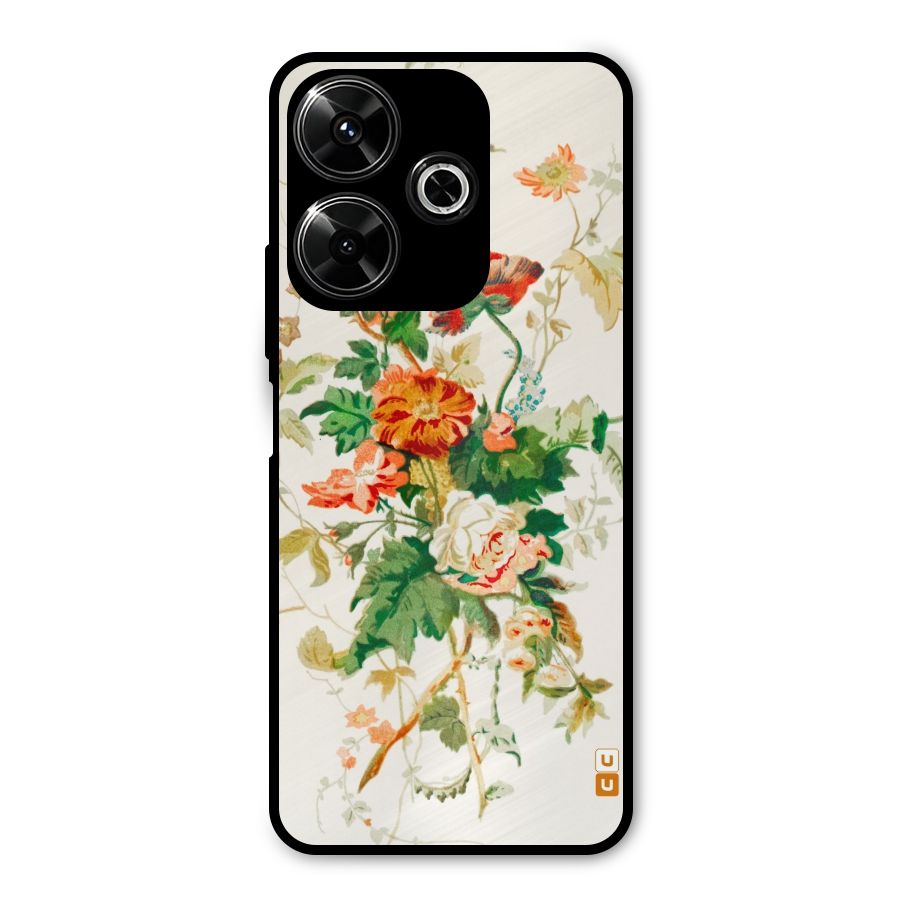Summer Floral Metal Back Case for Redmi 13 5G