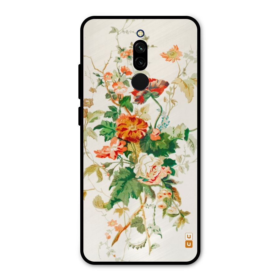 Summer Floral Metal Back Case for Redmi 8