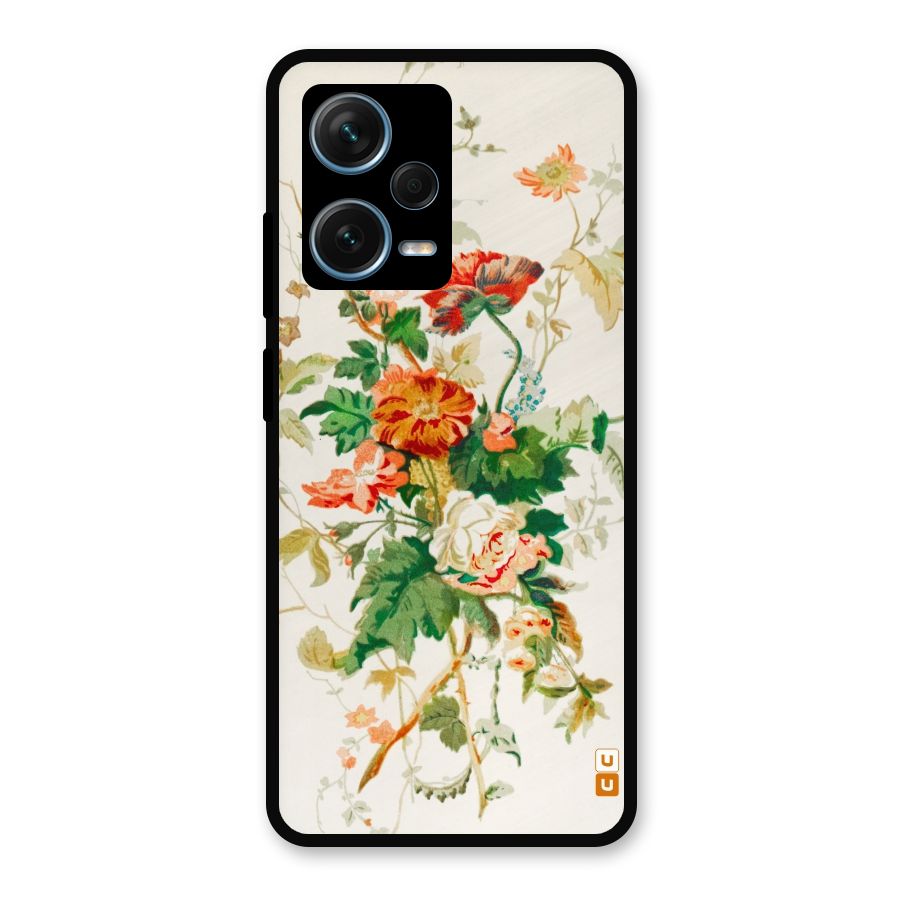 Summer Floral Metal Back Case for Redmi Note 12 Pro Plus 5G