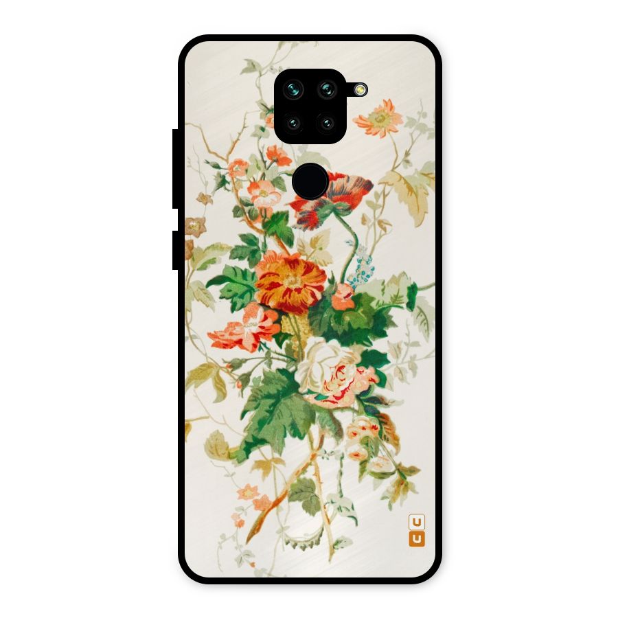 Summer Floral Metal Back Case for Redmi Note 9