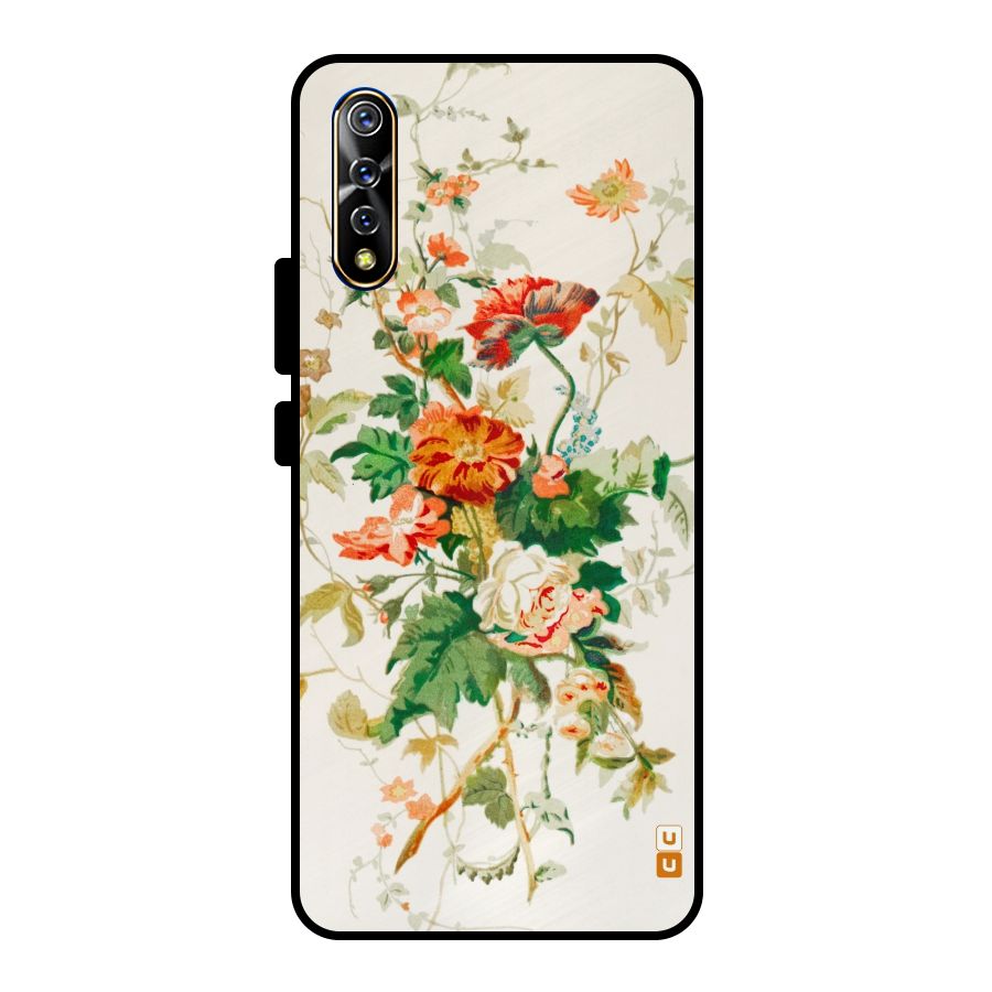Summer Floral Metal Back Case for Vivo S1