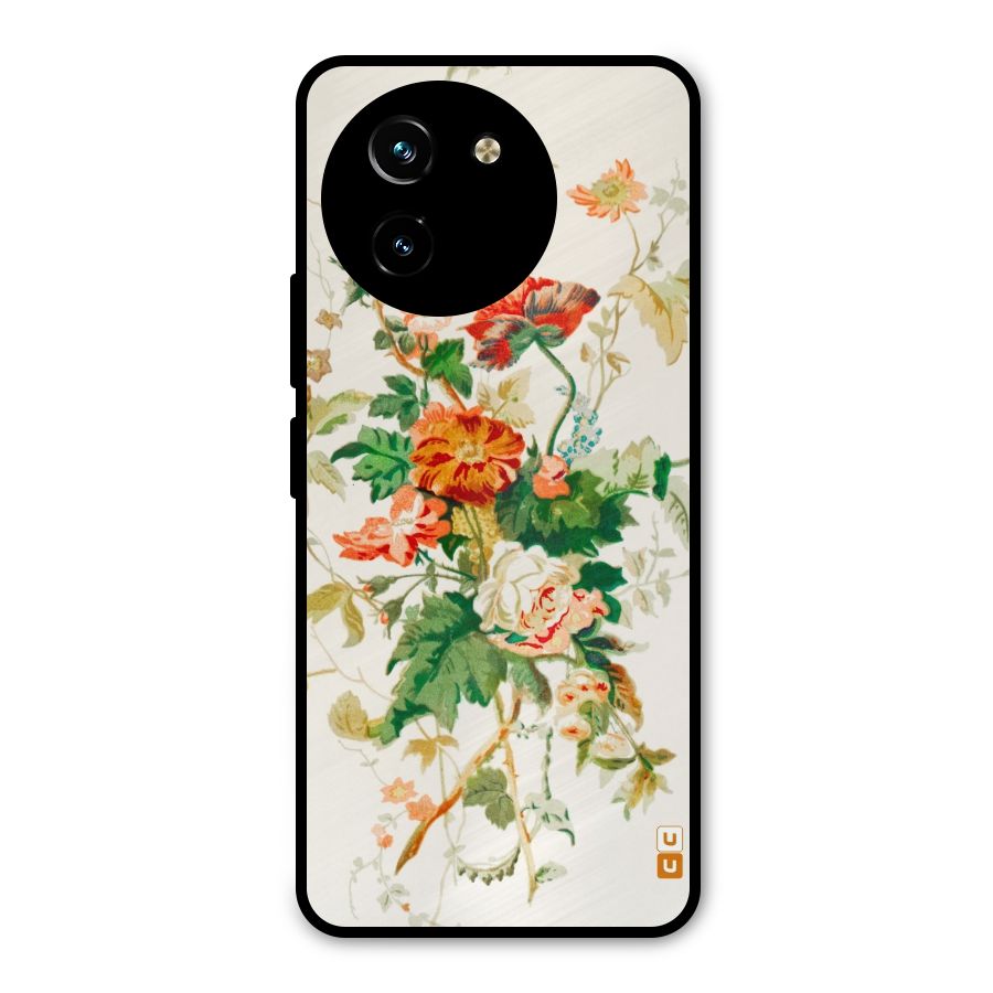 Summer Floral Metal Back Case for Vivo T3x