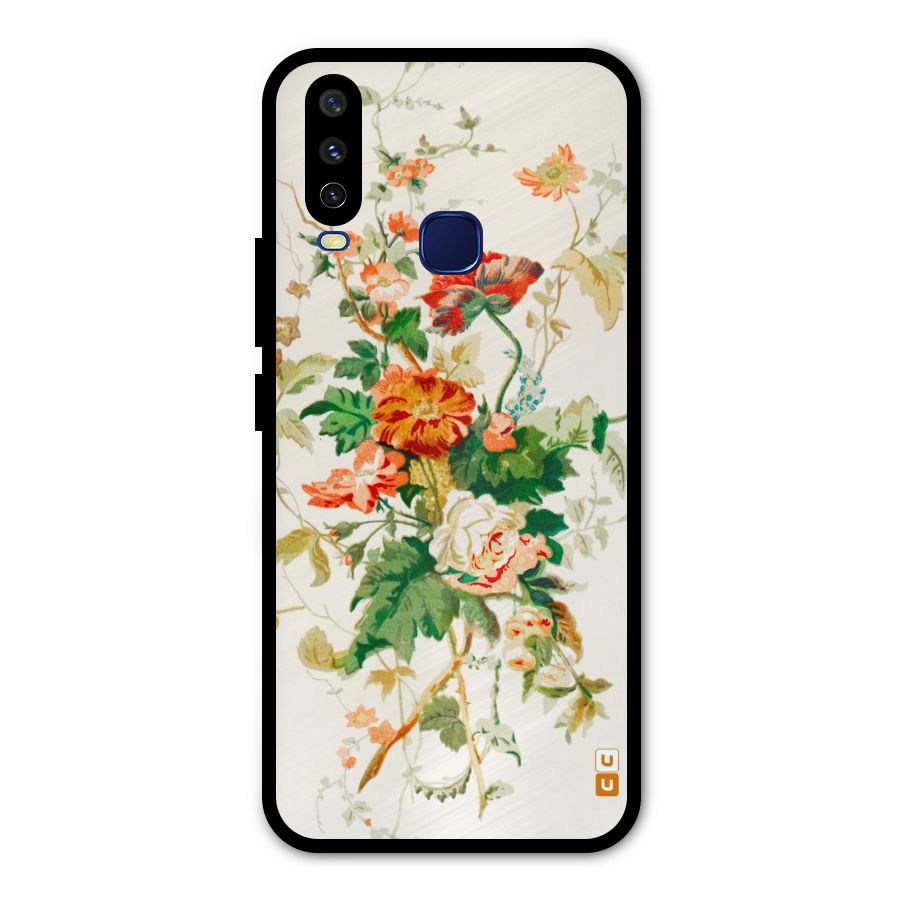 Summer Floral Metal Back Case for Vivo V17