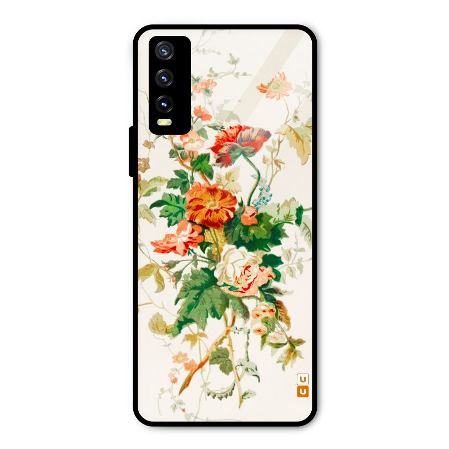 Summer Floral Metal Back Case for Vivo Y20g