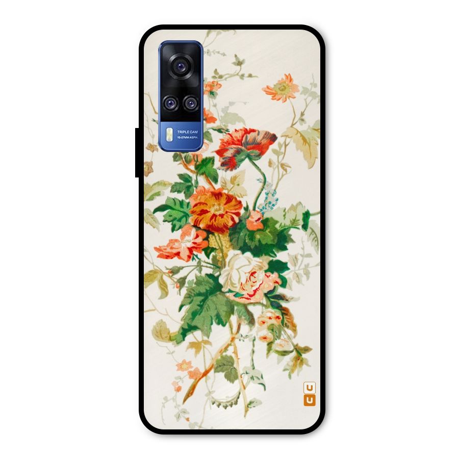 Summer Floral Metal Back Case for Vivo Y31