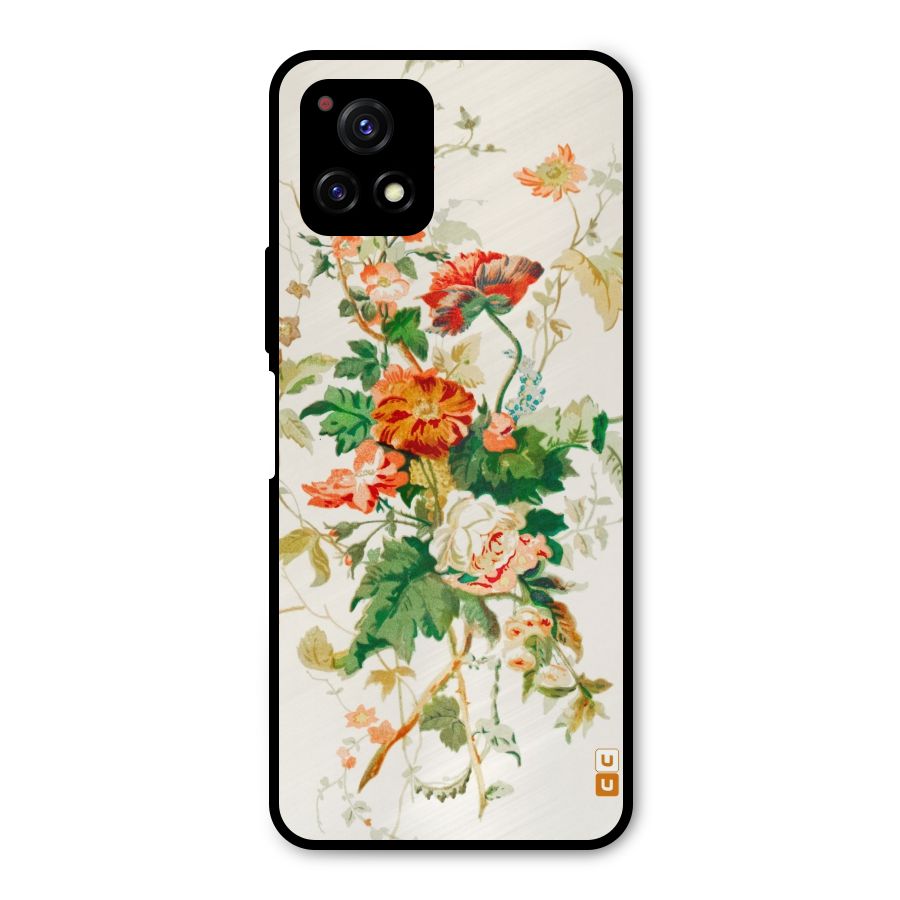 Summer Floral Metal Back Case for Vivo Y72 5G
