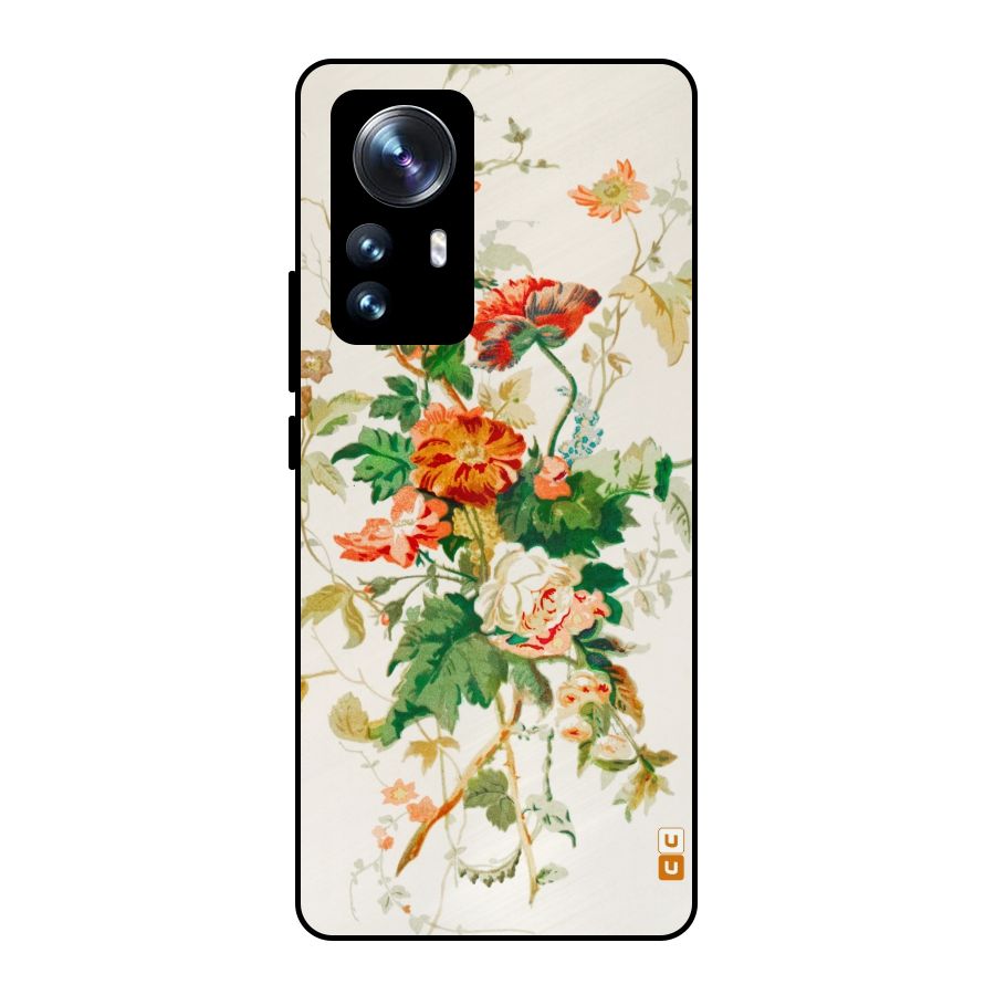 Summer Floral Metal Back Case for Xiaomi 12 Pro