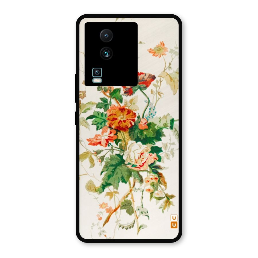 Summer Floral Metal Back Case for iQOO Neo 7