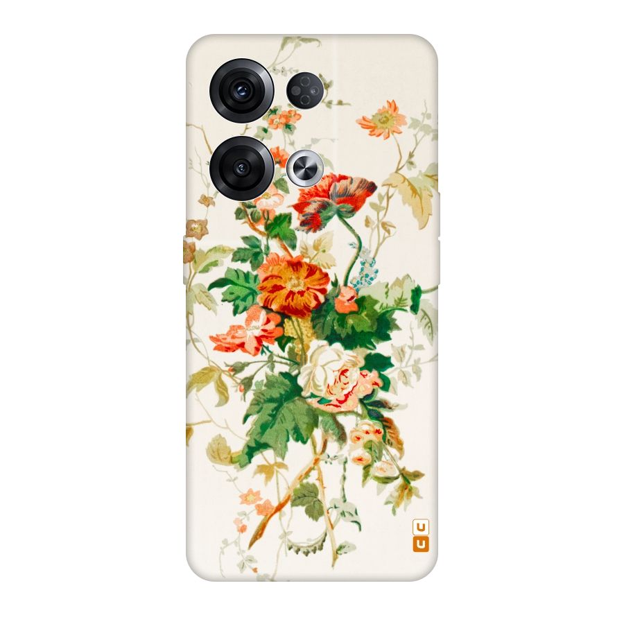 Summer Floral Original Polycarbonate Back Case for Oppo Reno8 Pro 5G