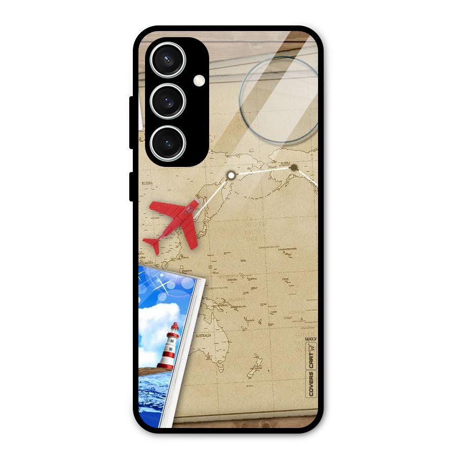 Summer Travel Glass Back Case for Galaxy S23 FE