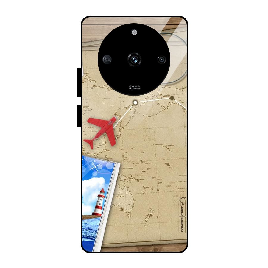 Summer Travel Glass Back Case for Realme Narzo 60 5G