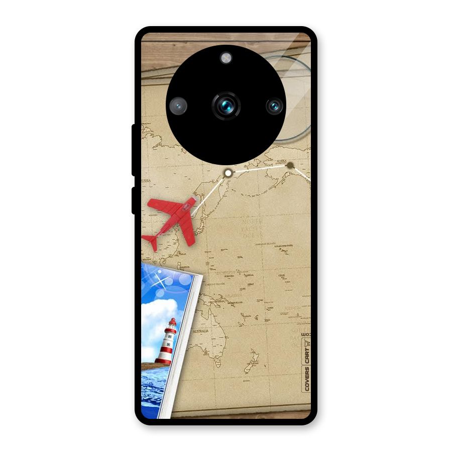 Summer Travel Glass Back Case for Realme Narzo 60 Pro