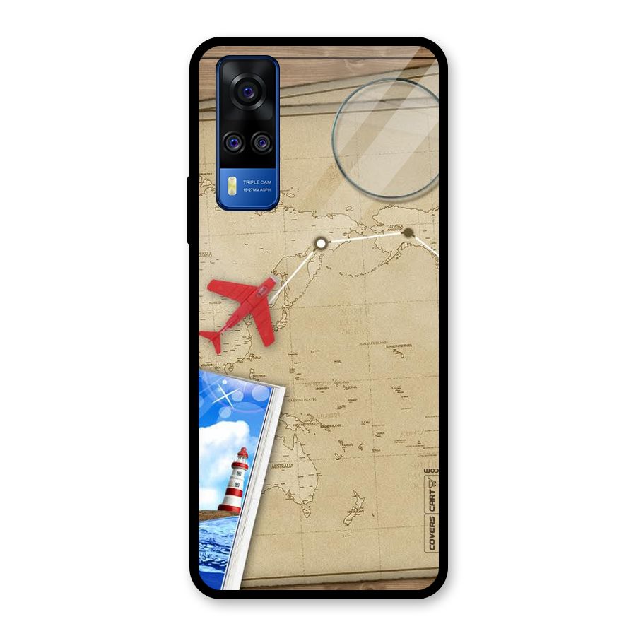 Summer Travel Glass Back Case for Vivo Y31