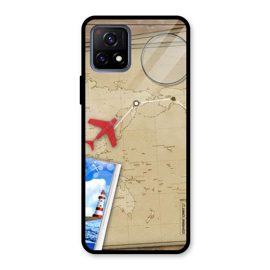 Summer Travel Glass Back Case for Vivo Y72 5G
