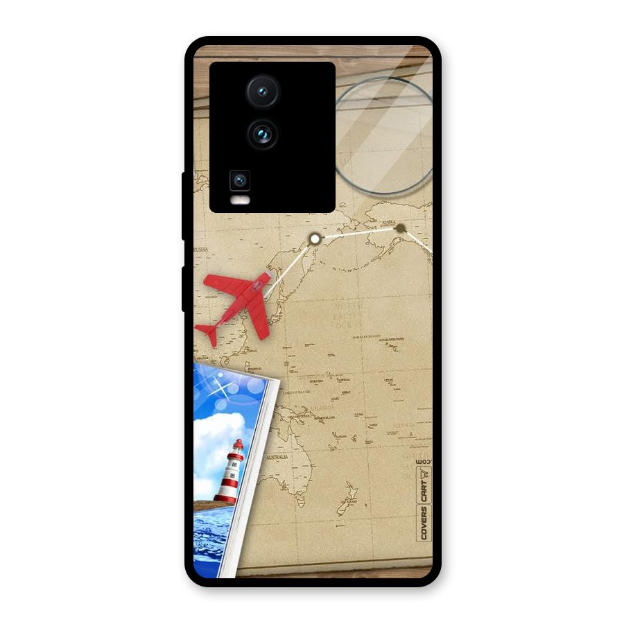 Summer Travel Glass Back Case for Vivo iQOO Neo 7 Pro