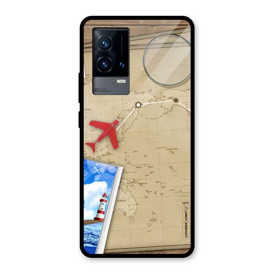 Summer Travel Glass Back Case for iQOO 9 5G