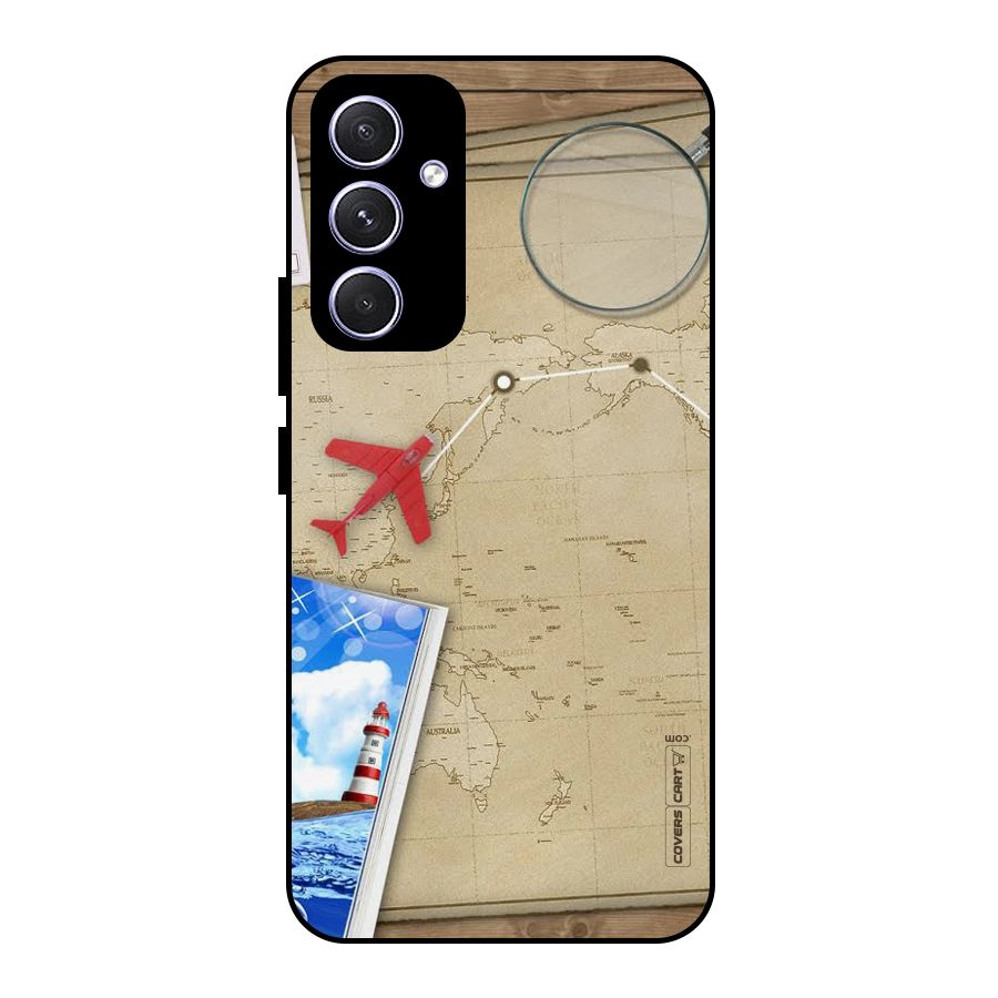 Summer Travel Metal Back Case for Galaxy A54