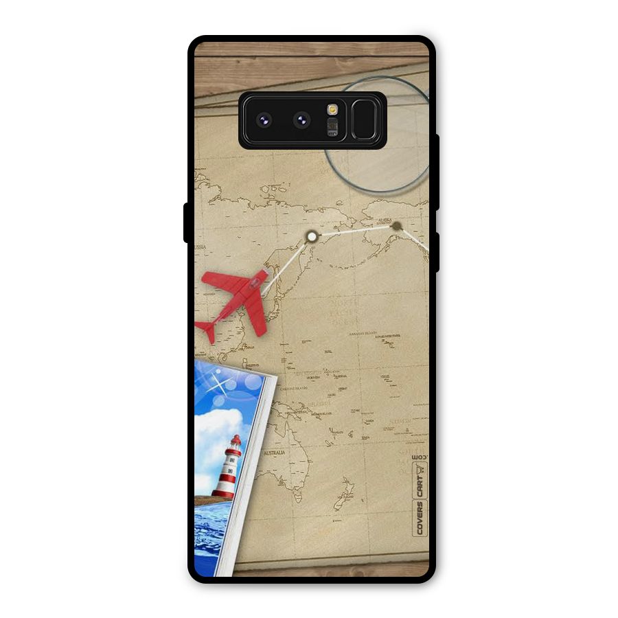 Summer Travel Metal Back Case for Galaxy Note 8