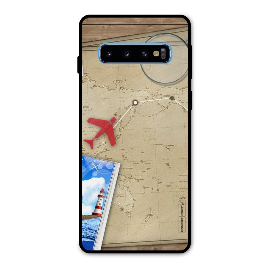 Summer Travel Metal Back Case for Galaxy S10