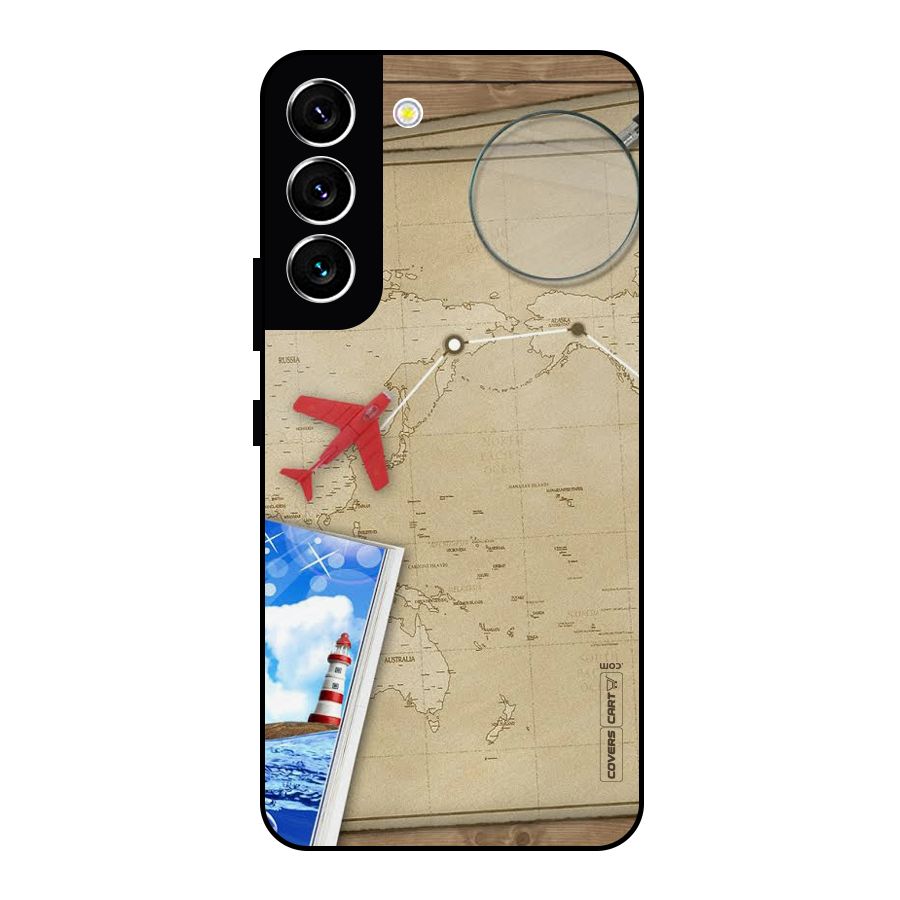 Summer Travel Metal Back Case for Galaxy S22 5G