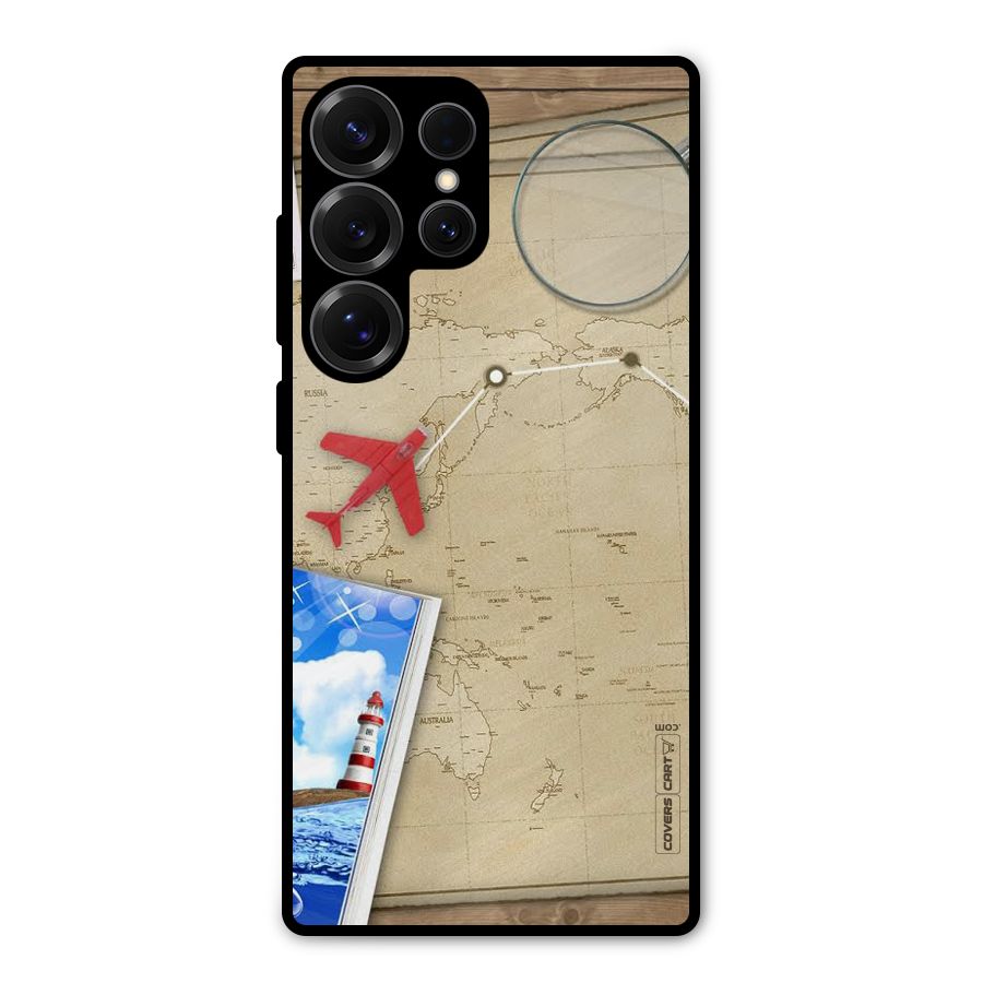 Summer Travel Metal Back Case for Galaxy S25 Ultra