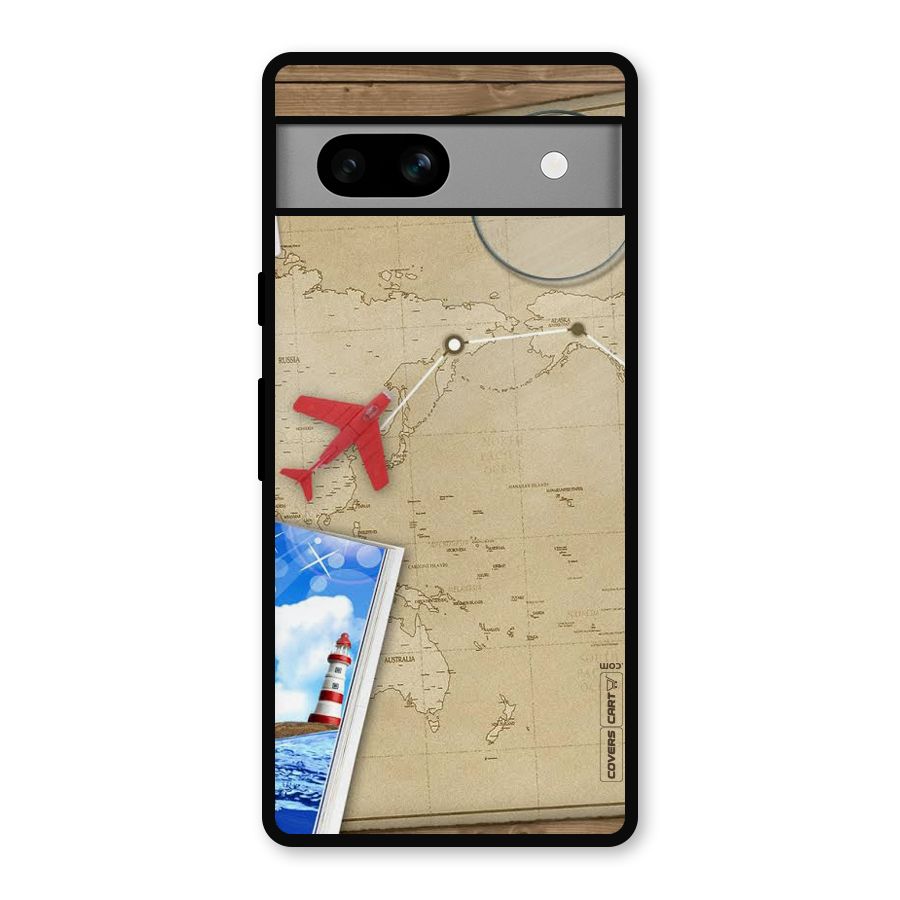 Summer Travel Metal Back Case for Google Pixel 7a