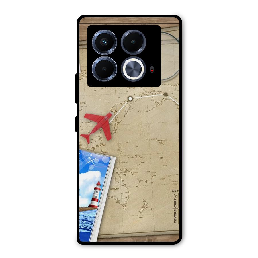 Summer Travel Metal Back Case for Infinix Note 40 5G