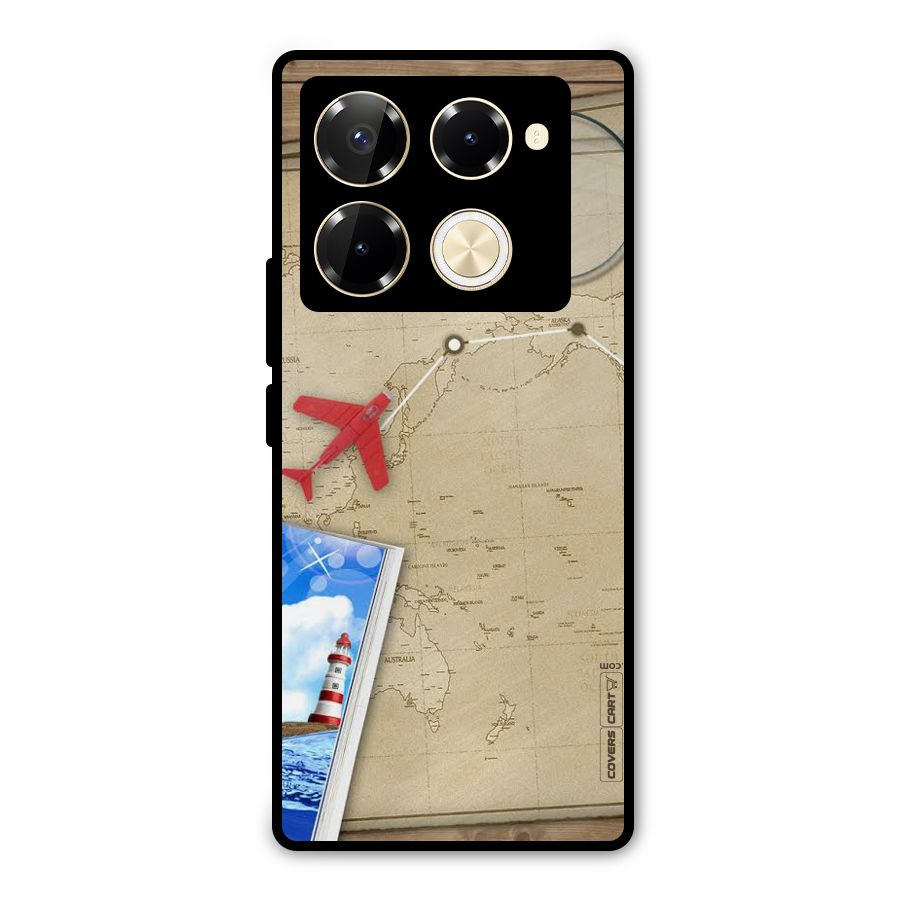 Summer Travel Metal Back Case for Infinix Note 40 Pro Plus