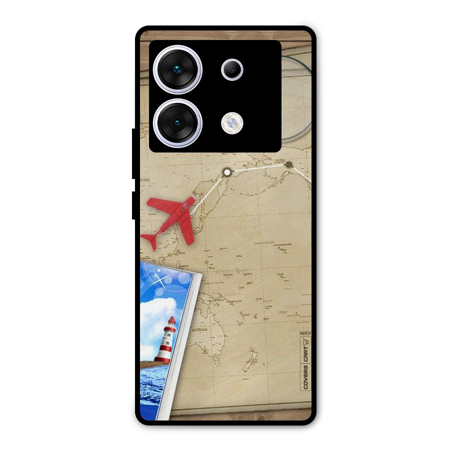 Summer Travel Metal Back Case for Infinix Zero 30 5G
