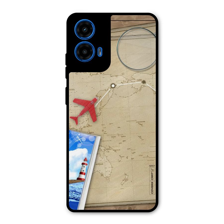 Summer Travel Metal Back Case for Moto G45