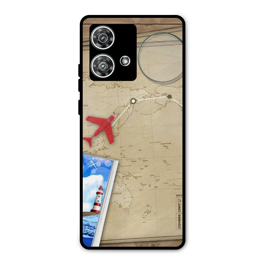 Summer Travel Metal Back Case for Motorola Edge 40 Neo
