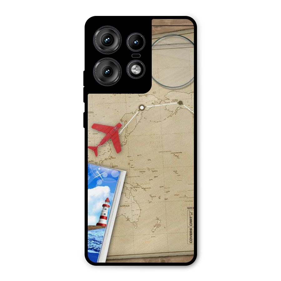 Summer Travel Metal Back Case for Motorola Edge 50 Pro