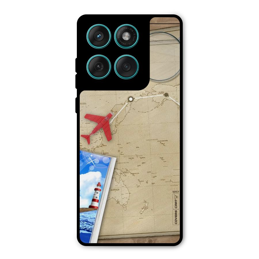 Summer Travel Metal Back Case for Motorola Edge 60 Fusion